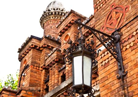 Ancient lantern in Chernovtsy university in Ukraineの写真素材