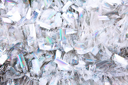 Silver sparkling christmas tinsel background