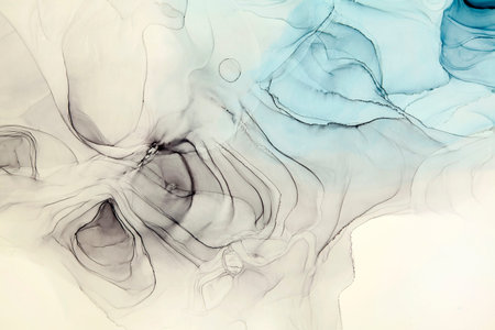 Abstract alcohol ink fluid art painting