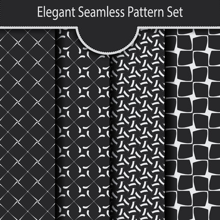 elegant seamless pattern setのイラスト素材