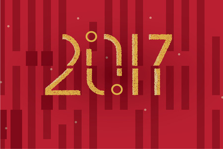 Happy New Year 2017のイラスト素材