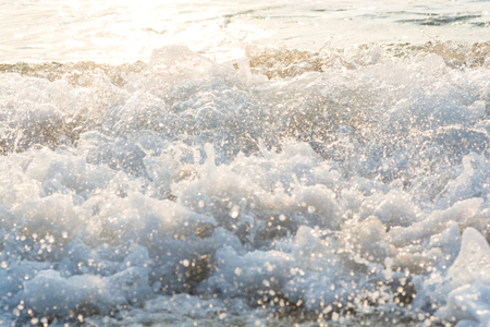 Waves in sea Splashing, Waves in the sunlightの写真素材