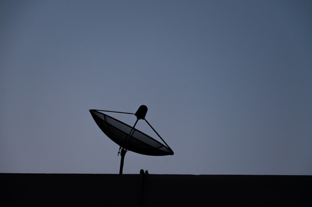 Satellite silhouetteの写真素材
