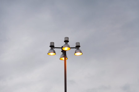 street light and sky, modern lamp street