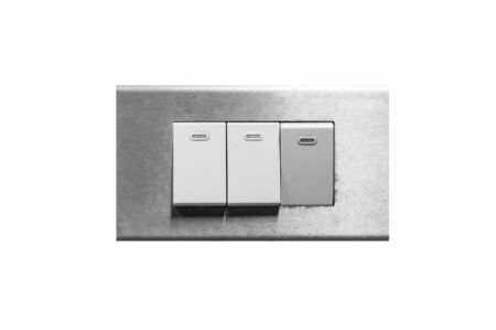 Light Switch  Isolated on White Backgroundの写真素材