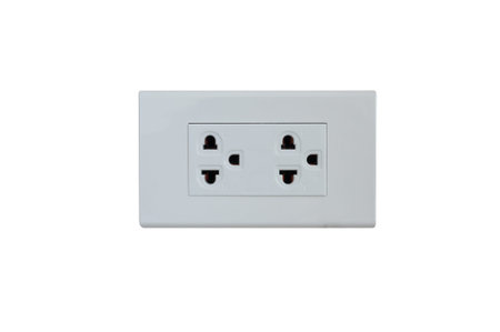 Electrical socket plug  Isolated on White Background