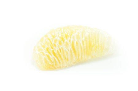 Green pomelo citrus fruit on white background