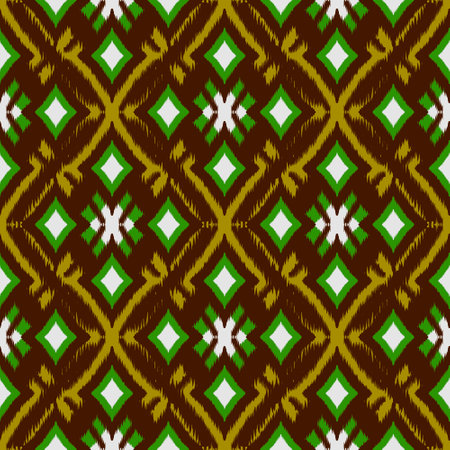 Ikat geometric folklore ornament, Tribal ethnic texture. Seamless striped pattern in Aztec style, Figure tribal embroidery, Scandinavian, Ikat patternの写真素材