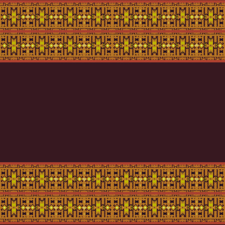 Ikat geometric folklore ornament. Tribal ethnic texture. Seamless striped pattern in Aztec style. Figure tribal embroidery. Indian, Scandinavian, Gyp sy, Mexican, folk pattern.ikat Seamless pattern.の写真素材