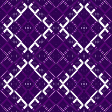Retro geometric pattern in repeat. Fabric print. Damask style Seamless pattern background, mosaic...