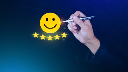 Customer services best excellent business rating experience, Positive Review and Feedback,...