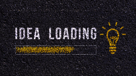 Idea loading concept with hyperspace suitable for business presentation progress bar loading success, Creative idea loading conceptの写真素材