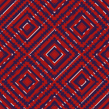 Seamless pattern geometric pattern with stripes background seamless texture red and blue white...
