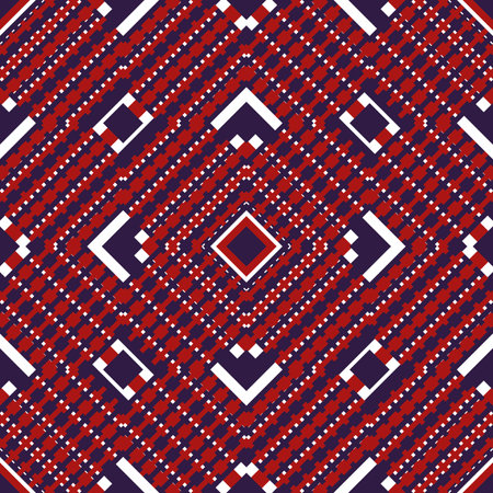 Seamless pattern geometric pattern with stripes background seamless texture red and blue white Illustration background suitable for fashion textiles, graphicsの写真素材