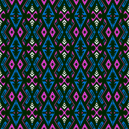 Seamless Pattern Ornament, Traditional, Ethnic, Arabic, Turkish, Indian Patterns suitable for any fabric and textile, wallpaper, packaging, Colorful Ethnic Festive Abstract Patternの写真素材