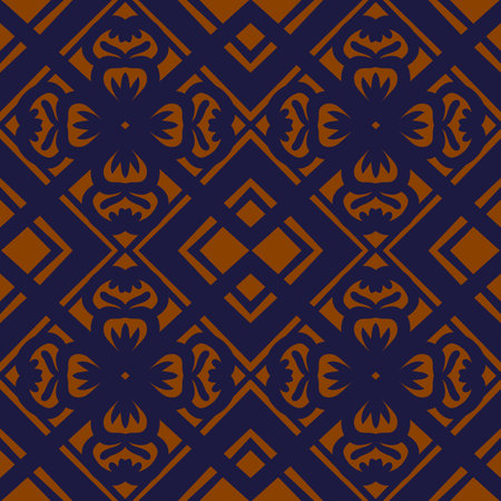 Seamless geometric folklore ornament, Tribal ethnic texture. Seamless striped pattern in Aztec style, Figure tribal embroidery, Scandinavian, Ikat patternの写真素材