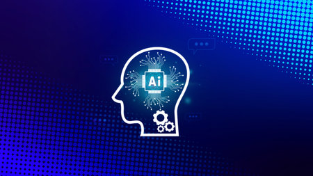 Ai tech, virtual graphic Global Internet connect with AI, Artificial Intelligence, using command...