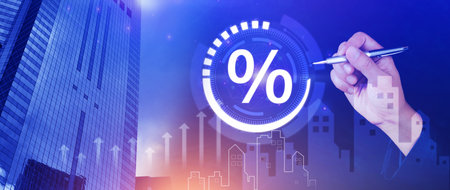 Real estate investment marketing analysis, Growth real estate business, land sales, price increase, taxes, Planning increase profits doing, Concept business prosperity and asset management. for background.の写真素材