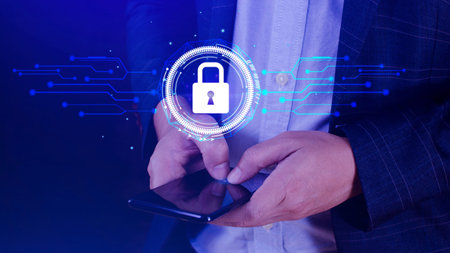 Cyber security and online data protection on internet, Technology, Internet, Digital and Networking...