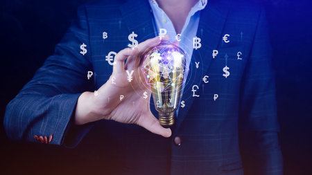 Currency Exchange Concepts and Interbank Payments, use to money transfer global business FinTech...