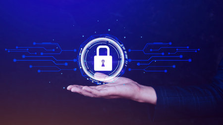 Cyber security and online data protection on internet, Technology, Internet, Digital and Networking...