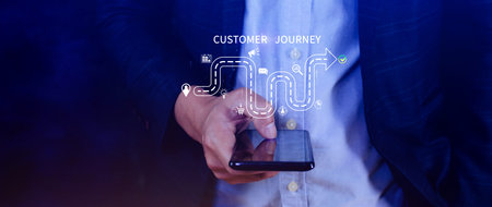 Customer journey concept, marketing and customer behavior analysis, Understanding customer journey...