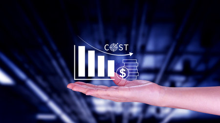 Cost reduction concept, Expenses and saving money, Business strategy and project management, with...