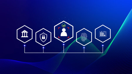 KYC, verification concept, KYC Know Your Customer Technology. Business verifying identity clients, Client authentication access personal financial data, digital technology against digital cyber crime.の写真素材
