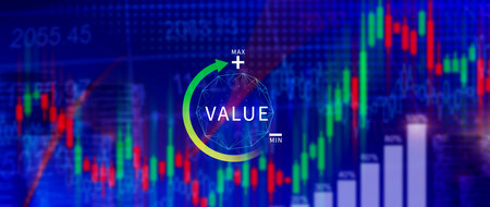 Increase value service, growth value, company value added, business leverage valuable ERP systems growth concept, digital marketing leadership success target, UUID, FaaSの写真素材