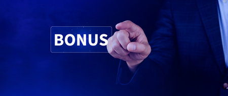 Bonus concept, suggests additional reward or incentive provided to individuals based on their performance or achievement. saving and manage money to success businessの写真素材