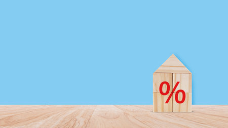 Mortgage rates business real estate concept, investment housing real estate interest rates, planning savings money to buy home concept, mortgageの写真素材