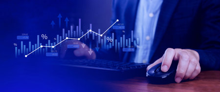 Business development, financial plan and strategy, Analysis finance graph and market chart...