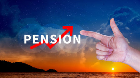 Pension concept, Saving and pension planning, Pension fund, retirement, Future investment,...