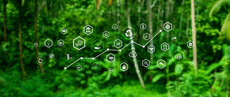 Environmental technology concept, Sustainable development goals, SDGs, Green technology, Sustainable society concept. Environmental technology.の写真素材