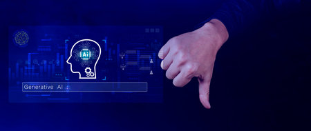 AI generative concept, using technology generative AI for working tools. Chat with AI, using...