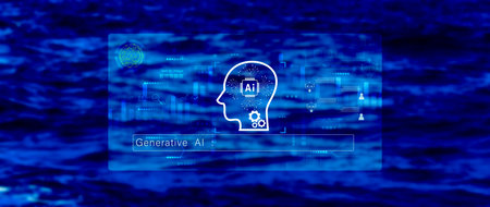 AI generative concept, using technology generative AI for working tools. Chat with AI, using...