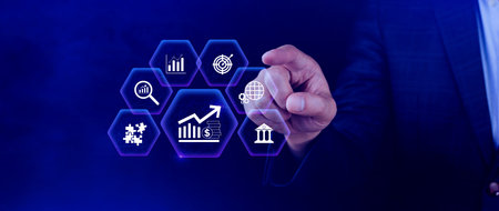 Finance Gdp growth strategy plan concept, finance and investment, Diversification management,...