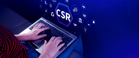 CSR, Corporate social Responsibility concept, global ecology, responsive business organization,...