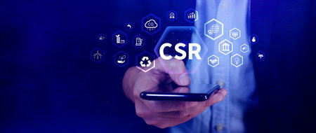 CSR, Corporate social Responsibility concept, global ecology, responsive business organization,...