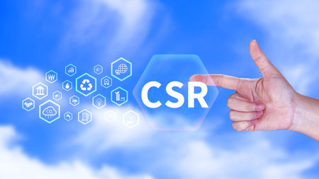 CSR, Corporate social Responsibility concept, global ecology, responsive business organization,...