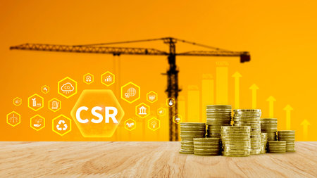 CSR, Corporate social Responsibility concept, global ecology, responsive business organization,...