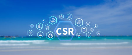 CSR, Corporate social Responsibility concept, global ecology, responsive business organization,...
