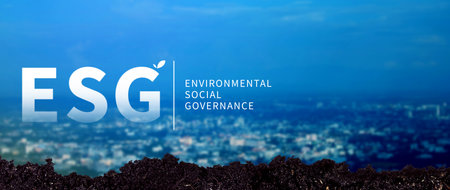 ESG environmental social and governance investment business concept, business sustainable and ethical investment strategy concept, Green earth concept for environmentの写真素材