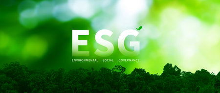 ESG environmental social and governance investment business concept, business sustainable and ethical investment strategy concept, Green earth concept for environmentの写真素材