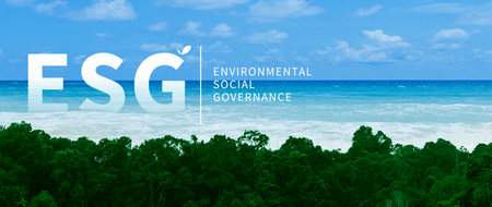 ESG environmental social and governance investment business concept, business sustainable and ethical investment strategy concept, Green earth concept for environmentの写真素材