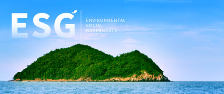 ESG environmental social and governance investment business concept, business sustainable and ethical investment strategy concept, Green earth concept for environmentの写真素材