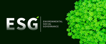 ESG environmental social and governance investment business concept, business sustainable and ethical investment strategy concept, Green earth concept for environmentの写真素材