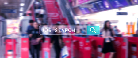 Job search concept, find your career, using looking at online website, Concept of career exploration and employment opportunity, Unemployedの写真素材