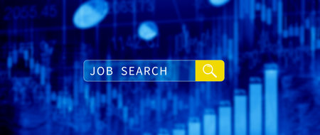 Job search concept, find your career, using looking at online website, Concept of career exploration and employment opportunity, Unemployedの写真素材