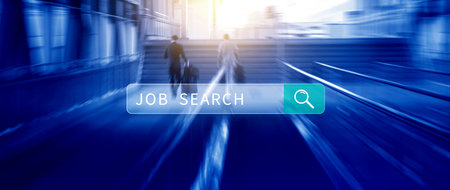Job search concept, find your career, using looking at online website, Concept of career exploration and employment opportunity, Unemployedの写真素材